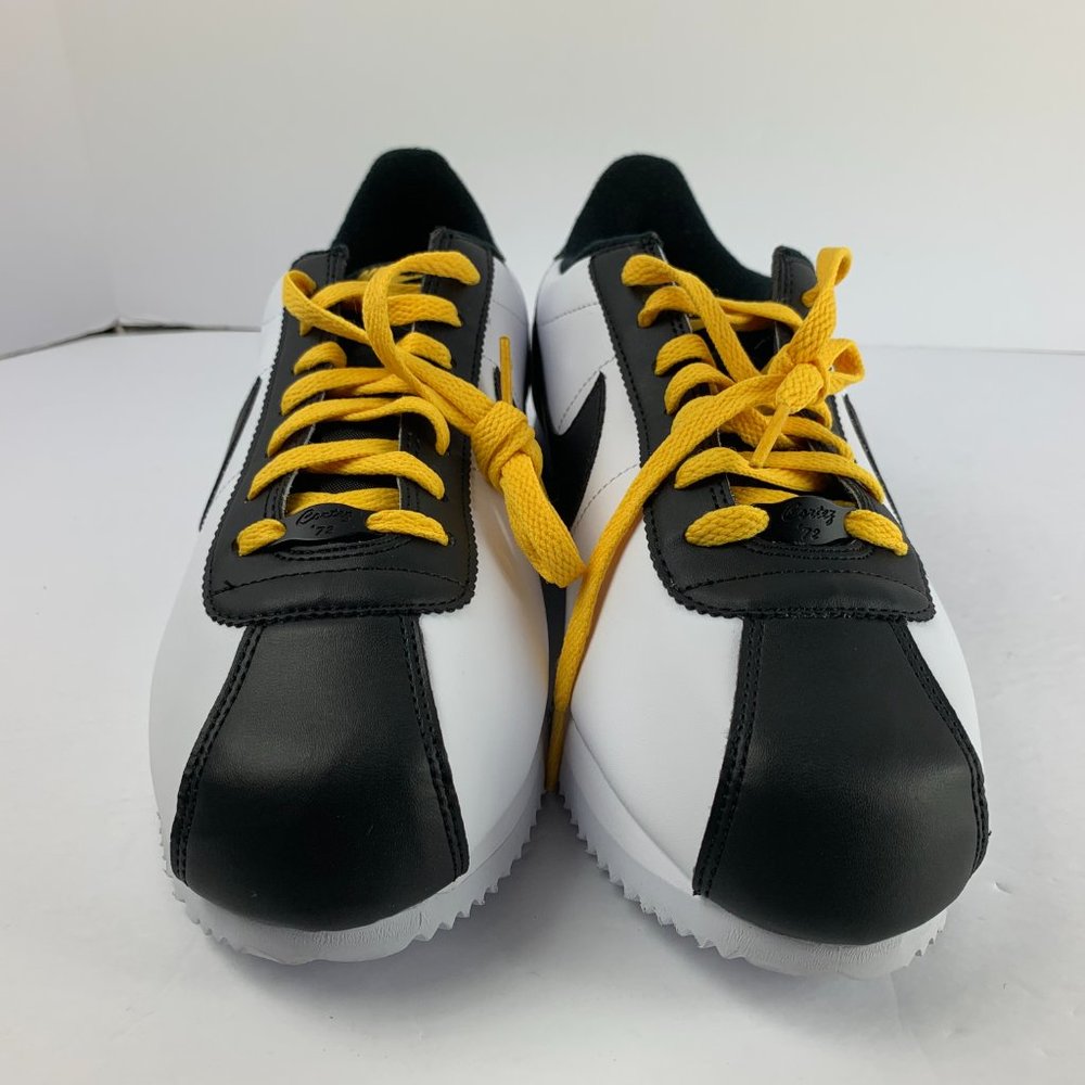 Nike Cortez Basic Leather 'White Black Amarillo' - Picture 2 of 12